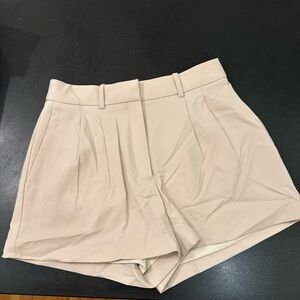 Aritzia Babaton Khaki High-Waisted Shorts